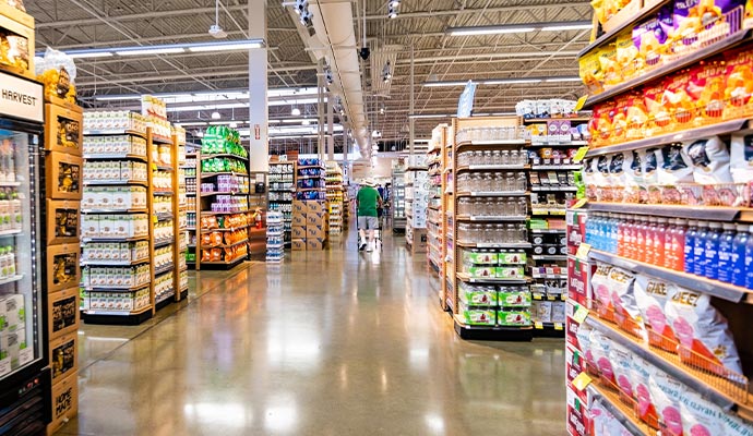 Grocery store interior