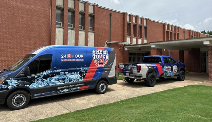 Special Touch restoration team vehicles